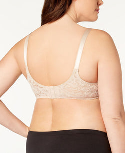 Bali Lace 'n Smooth 2-ply Seamless Underwire Bra 3432 Hush Pink with White thumbnail 3