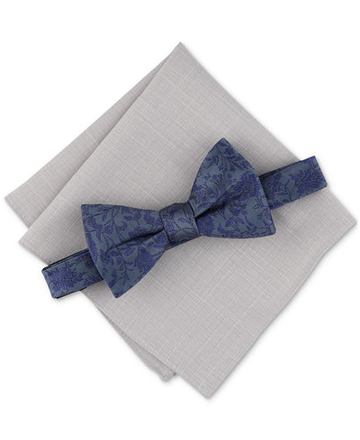 Bar III 2-Pc. Edken Bow Tie & Pocket Square Set