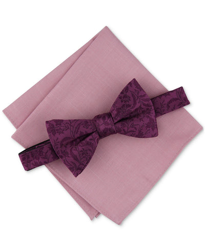 Bar III 2-Pc. Edken Bow Tie & Pocket Square Set