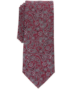 Bar Iii Oakand Skinny Paisley Tie Red thumbnail 1