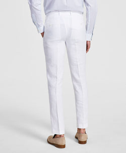 Bar Iii Slim-fit Linen Suit Pants White thumbnail 3