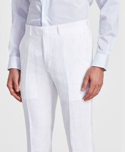Bar Iii Slim-fit Linen Suit Pants White thumbnail 4