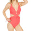 Bar Iii Wrap-around One-piece Swimsuit Passion Pink