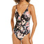 Becca First Date Printed Shirred One-piece Swimsuit Floral Multi