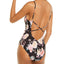 Becca First Date Printed Shirred One-piece Swimsuit Floral Multi
