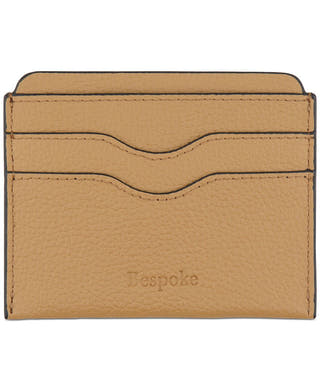 Bespoke Pebble Leather Card Case Buff