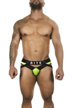 BiteWear Green BW2023108 Tuxedo Banana Jockstrap thumbnail 1