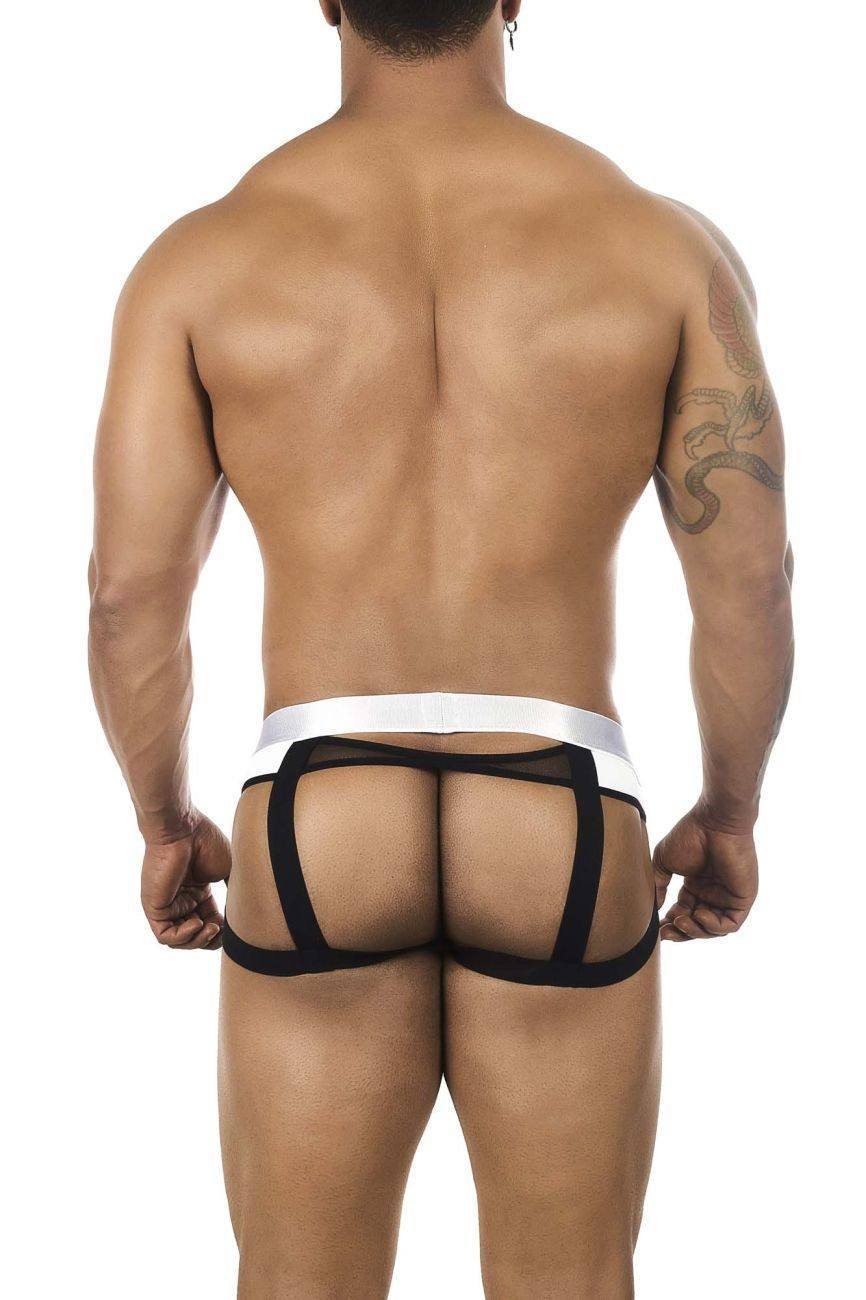 BiteWear White BW2023108 Tuxedo Banana Jockstrap