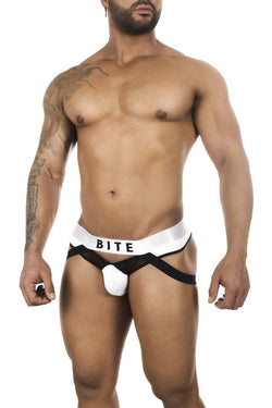 BiteWear White BW2023108 Tuxedo Banana Jockstrap thumbnail 3