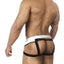 BiteWear White BW2023108 Tuxedo Banana Jockstrap