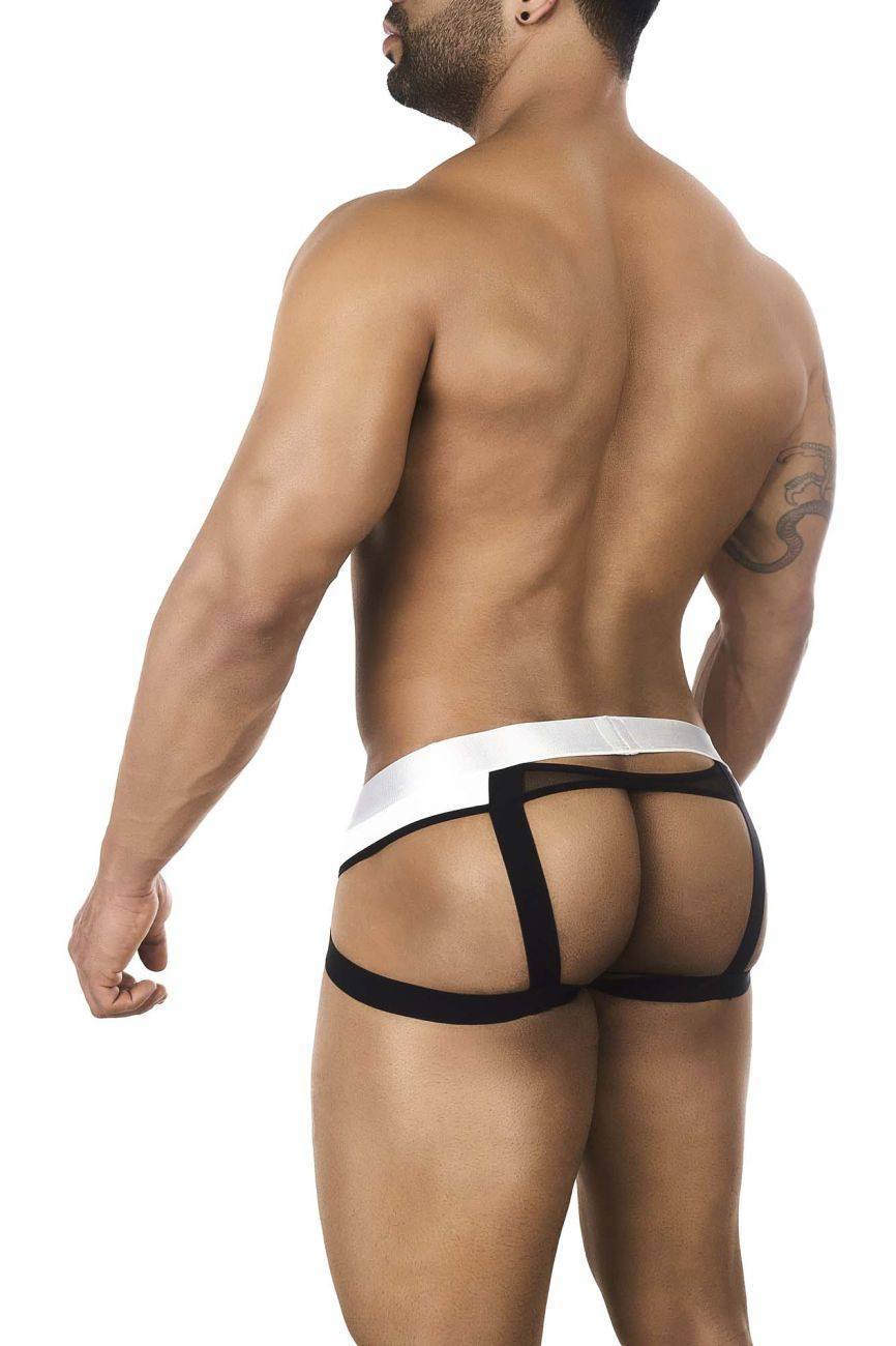 BiteWear White BW2023108 Tuxedo Banana Jockstrap