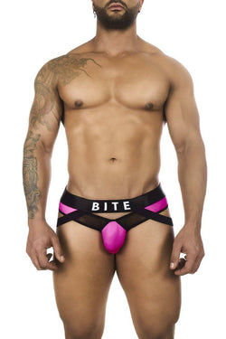 BiteWear fuchsia BW2023108 Tuxedo Banana Jockstrap thumbnail 1