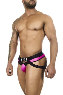 BiteWear fuchsia BW2023108 Tuxedo Banana Jockstrap thumbnail 3