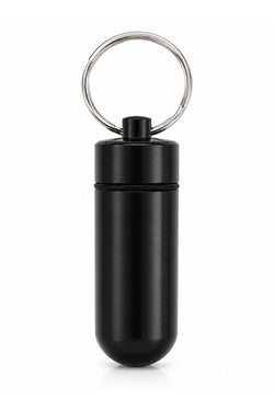Black Aluminum Waterproof Pill Case Keychain thumbnail 1