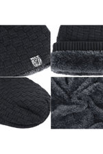 Black Cozy Bear Slouch Beanie