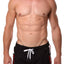 Black Striped Runner Short