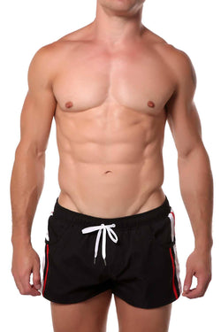 Black Striped Runner Short thumbnail 2