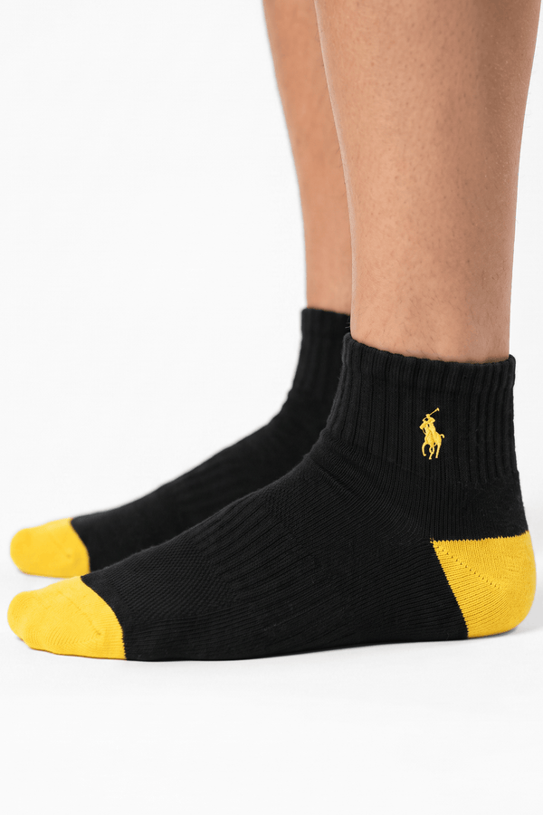 Black & Yellow Logo Socks - GEN-HQPB