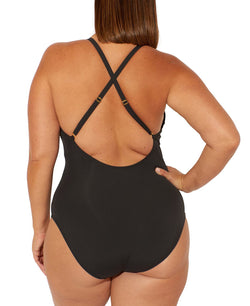 Bleu By Rod Beattie Plus Basket Case Strappy One-piece Swimsuit Black thumbnail 2