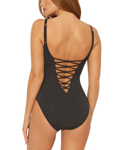 Bleu By Rod Beattie Strappy One-piece Swimsuit Black thumbnail 2
