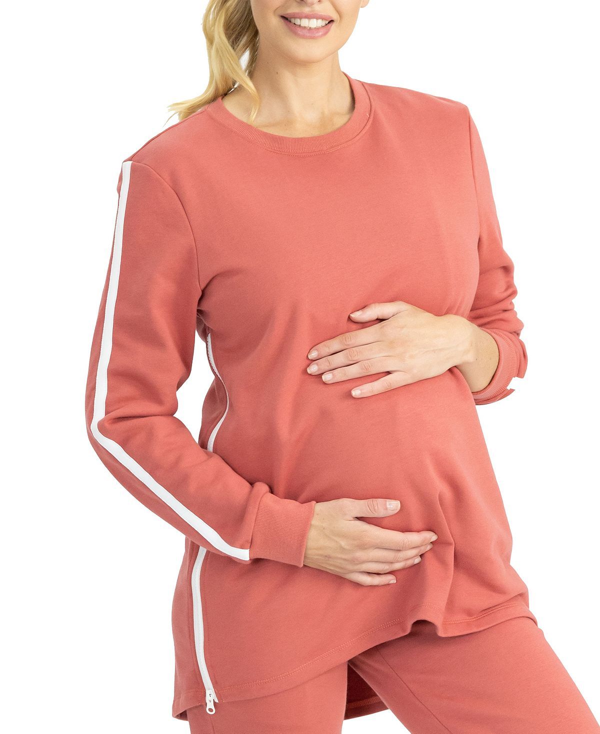 Blooming Women By Angel 2 Piece Wo Nursing Leisurewear Set Orange