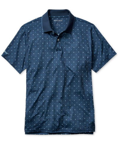 Bonobos Short Sleeve Geo Print Performance Polo Shirt - NAVY