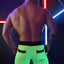 Breedwell Neon Green Backpack Shorts