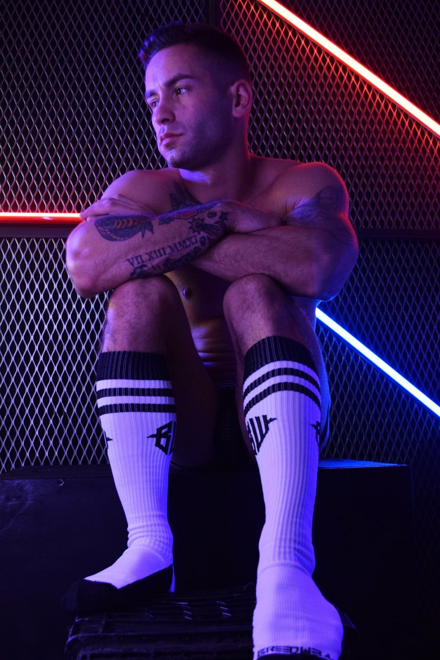 Breedwell White Hex Socks