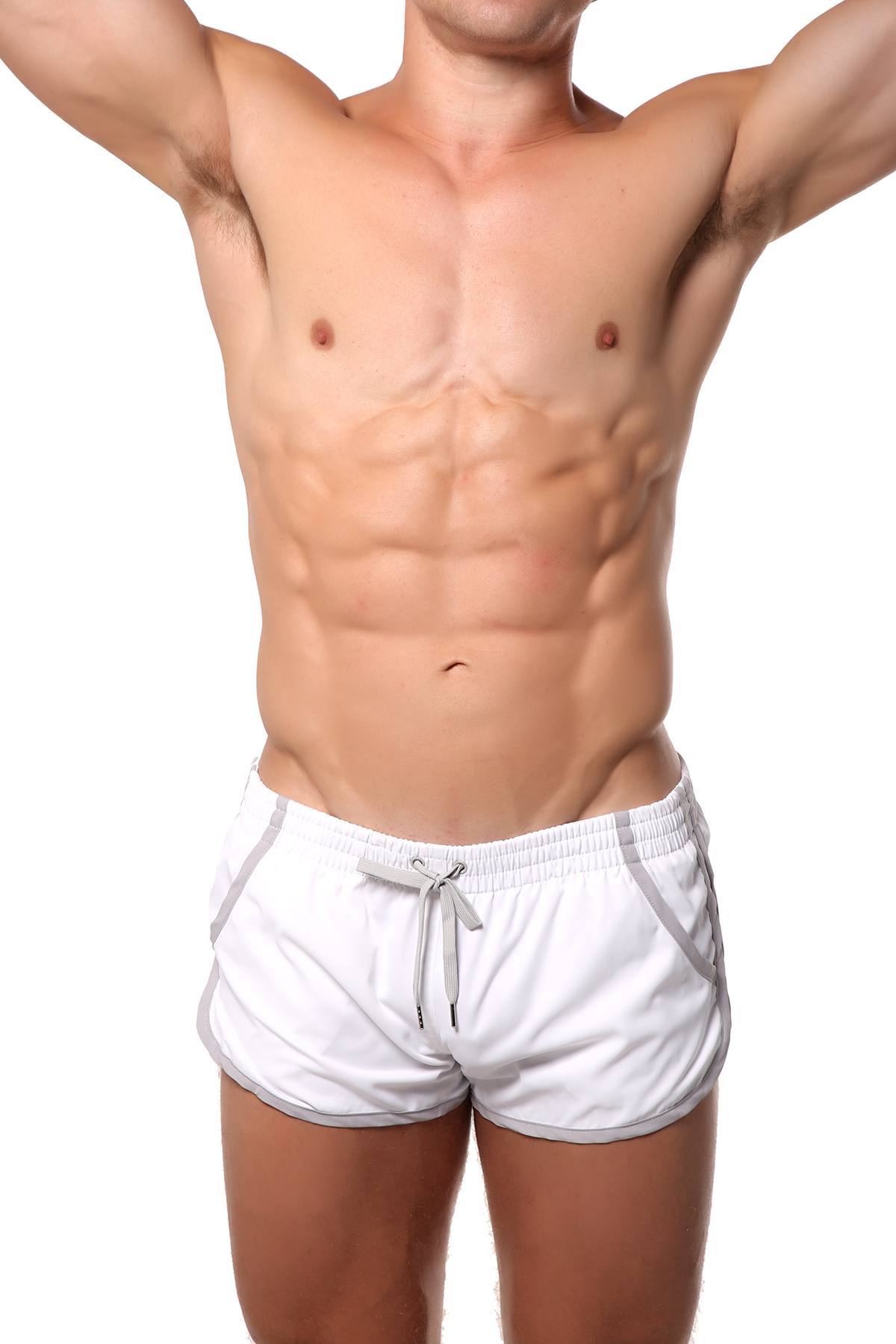 Bright-White Swim/Running Short