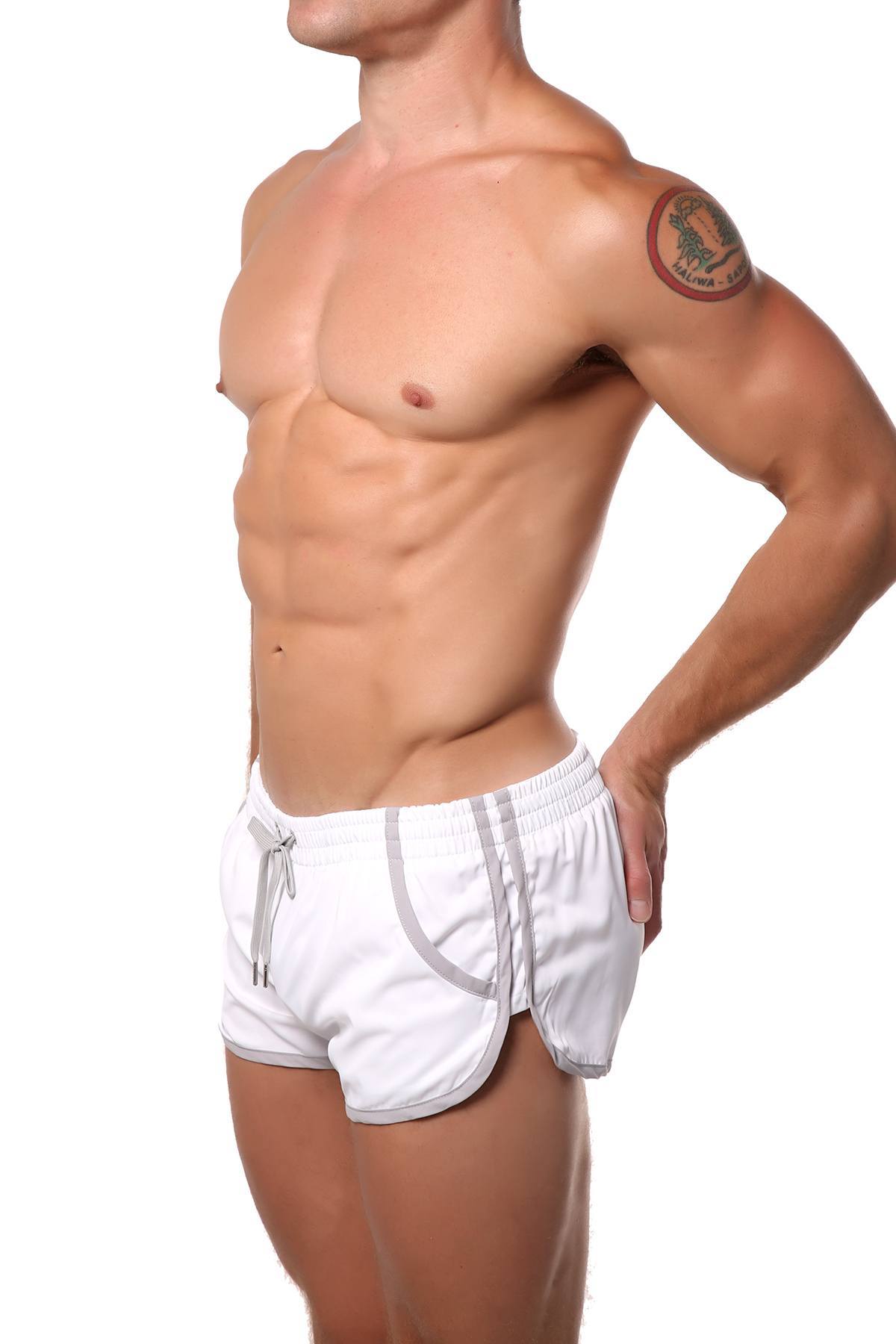 Bright-White Swim/Running Short