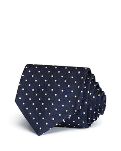 Brooks Brothers Mlange Dot Classic Tie Navy thumbnail 1