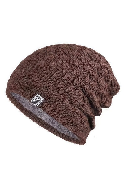 Brown Cozy Bear Slouch Beanie