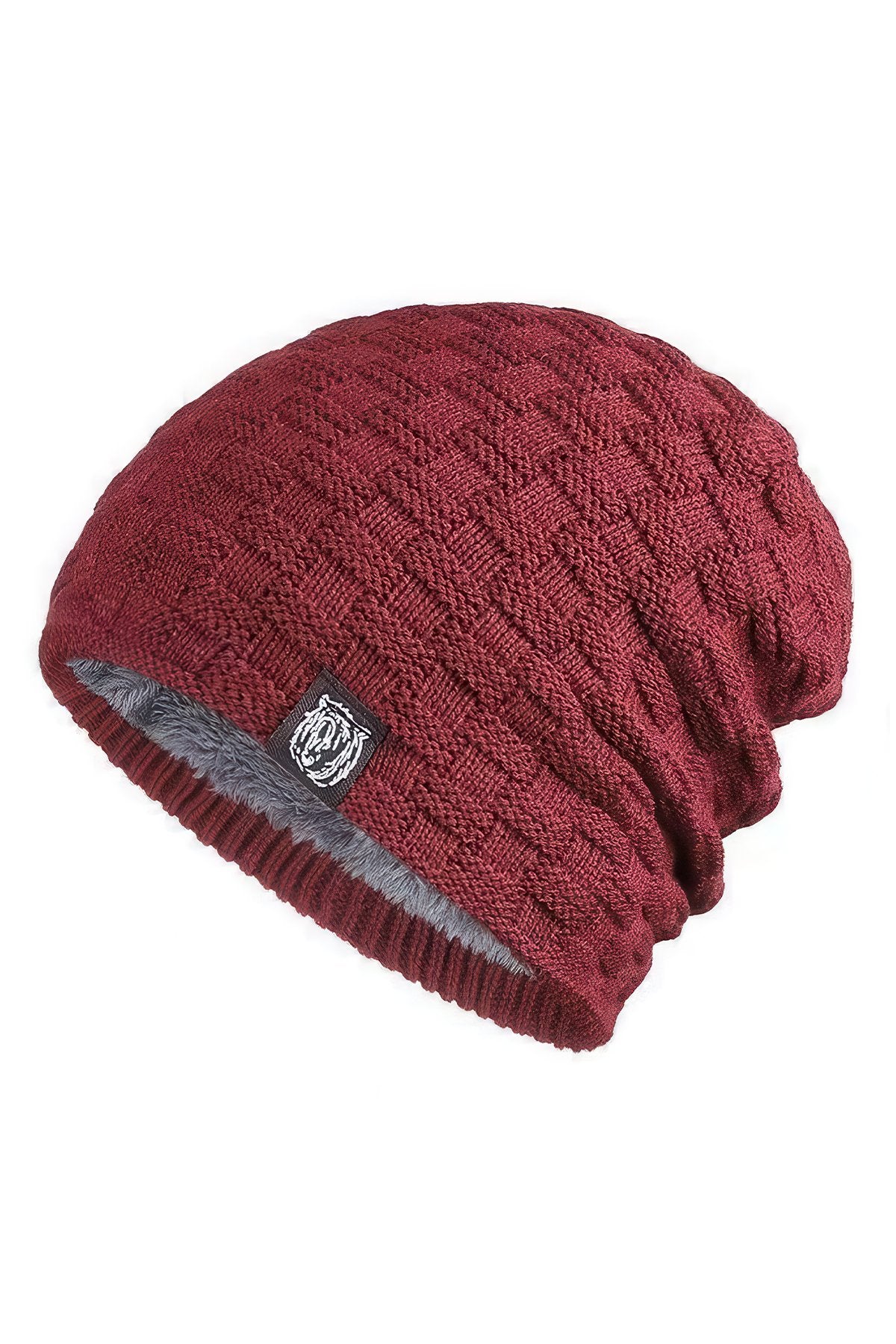 Burgundy Cozy Bear Slouch Beanie