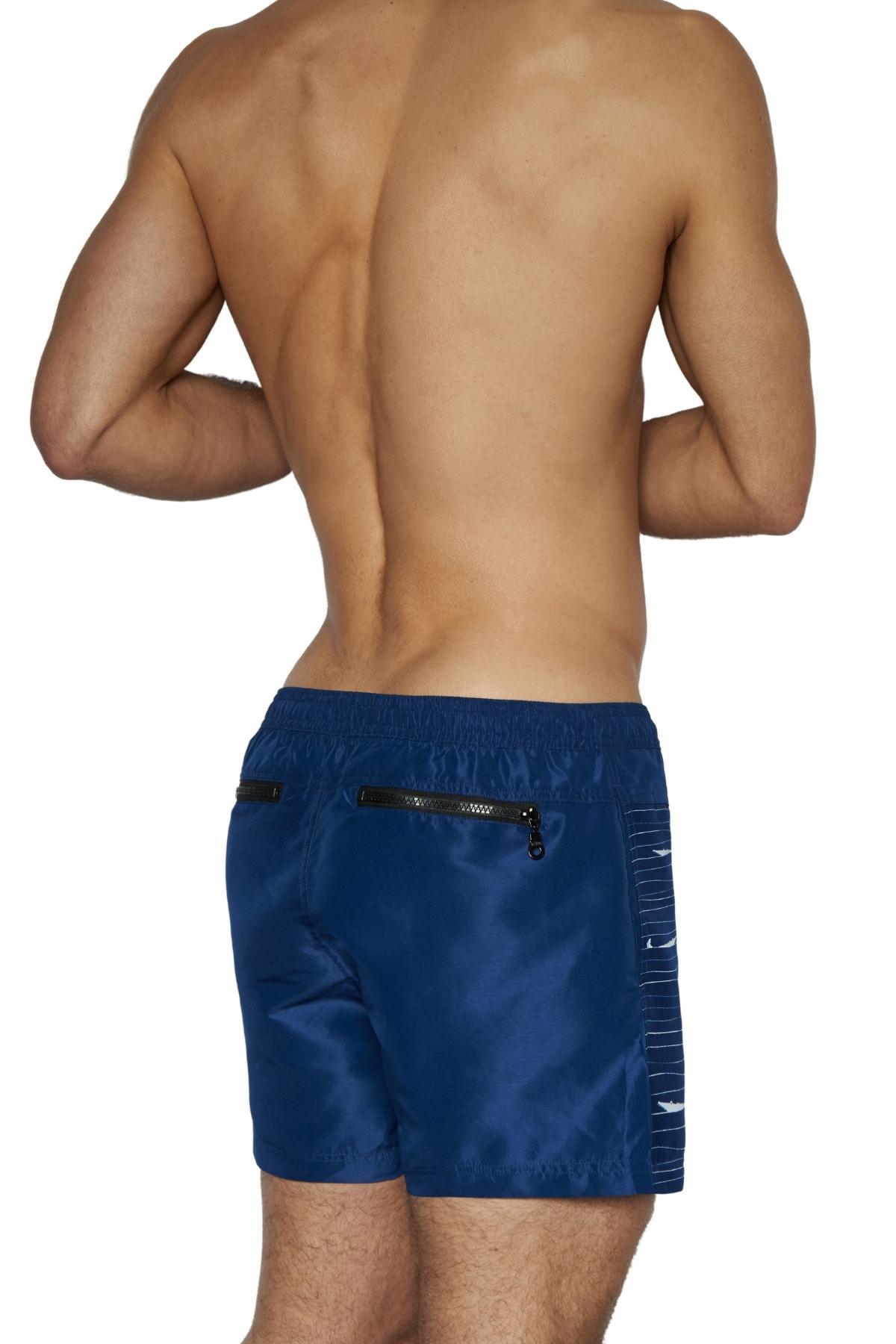C-IN2 Navy Croc Print Swim Trunk