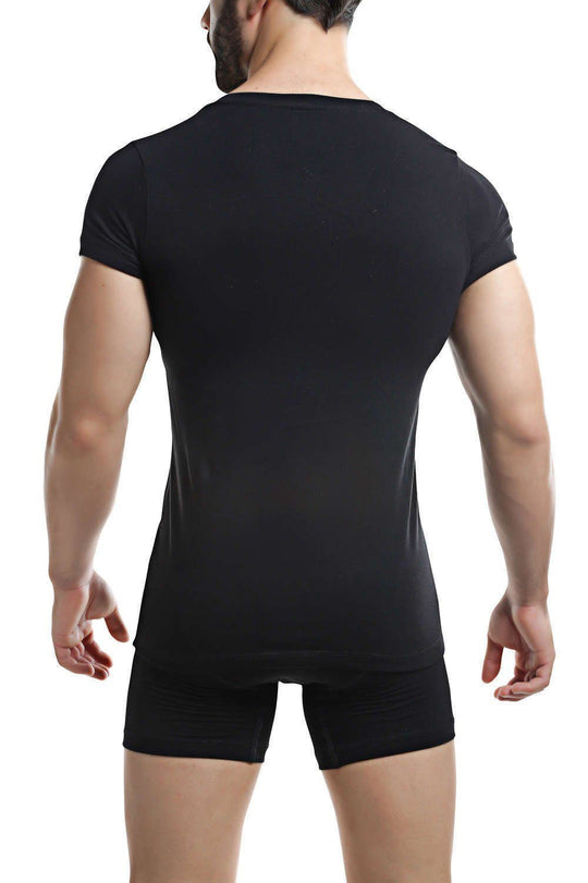 C4M Black Crew Neck T-Shirt