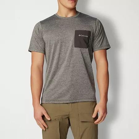 COLUMBIA Regular Fit Short Sleeve T - Shirt Shirt Grey Solid gray