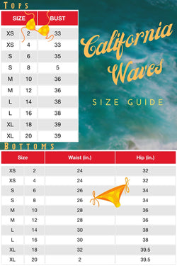 California Waves Hibiscus Punch Strappy Hipster Bikini Bottom in Multicolor thumbnail 4
