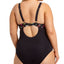 California Waves Trendy Plus Graceful Garden Printed Peekaboo Ring One-piece Swimsuit Graceful Garden