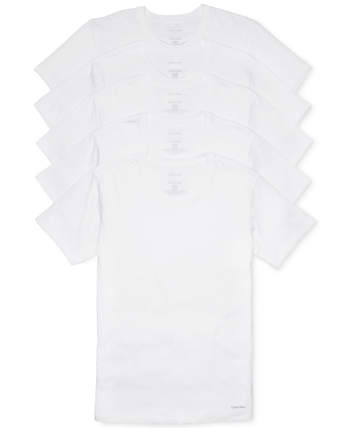 Calvin Klein 5-Pack Cotton Classics Crew Neck Undershirts