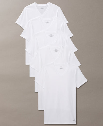 Calvin Klein 5-Pack Cotton Classics V-Neck T-Shirts