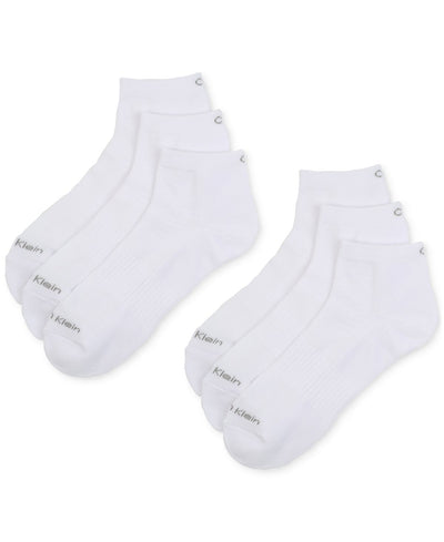 Calvin Klein 6-pack Extended Quarter-crew Socks White