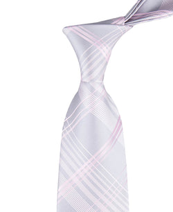 Calvin Klein Ari Plaid Tie - Silver/pink silver,pink thumbnail 2