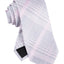 Calvin Klein Ari Plaid Tie - Silver/pink silver,pink