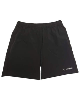 Calvin Klein Black Hybrid Stretch Volley Solid 7" Swim Short