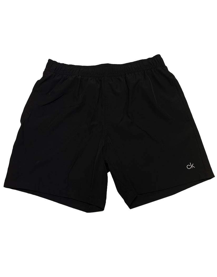 Calvin Klein Black Stretch Euro Volley Solid 5" Swim Short