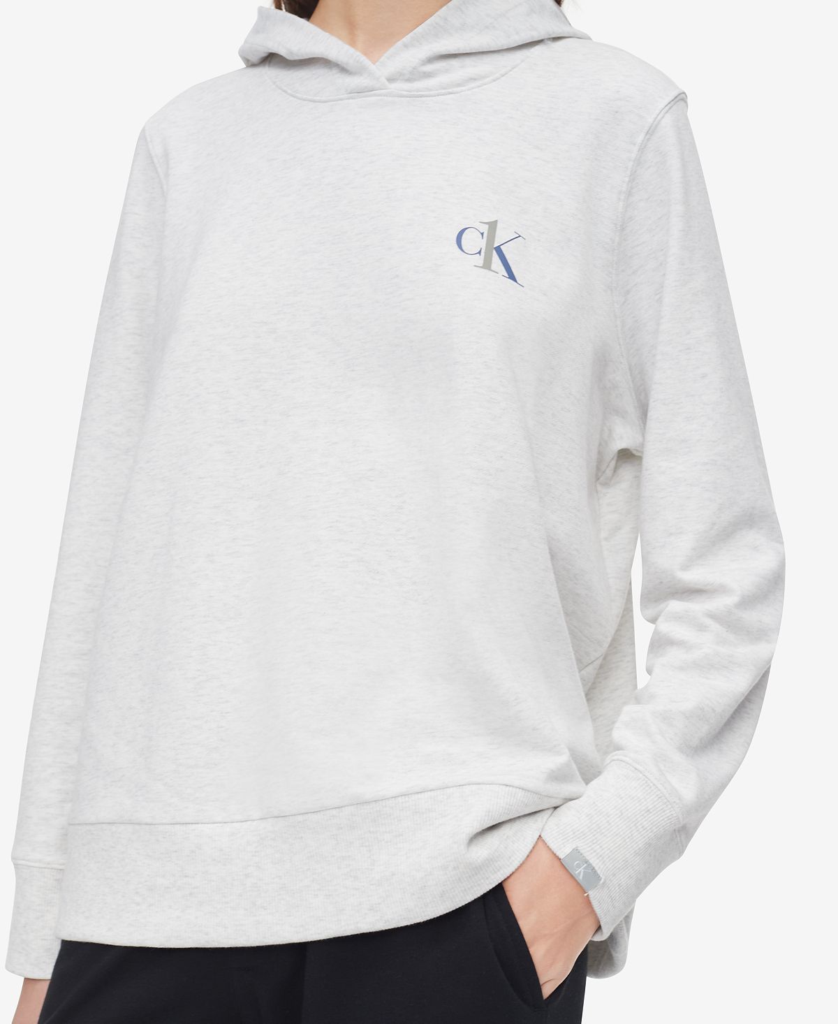 Calvin Klein Ck One Plus French Terry Lounge Hoodie Snow Heather