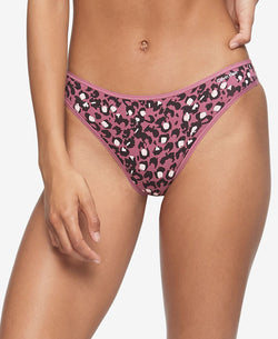 Calvin Klein Cotton Form Thong Underwear Qd3643 Sunday Leopard_berry Wild thumbnail 1
