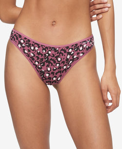 Calvin Klein Cotton Form Thong Underwear Qd3643 Sunday Leopard_berry Wild thumbnail 3