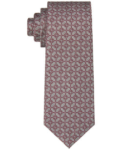 Calvin Klein Foulard Grid Necktie Bordeaux thumbnail 1
