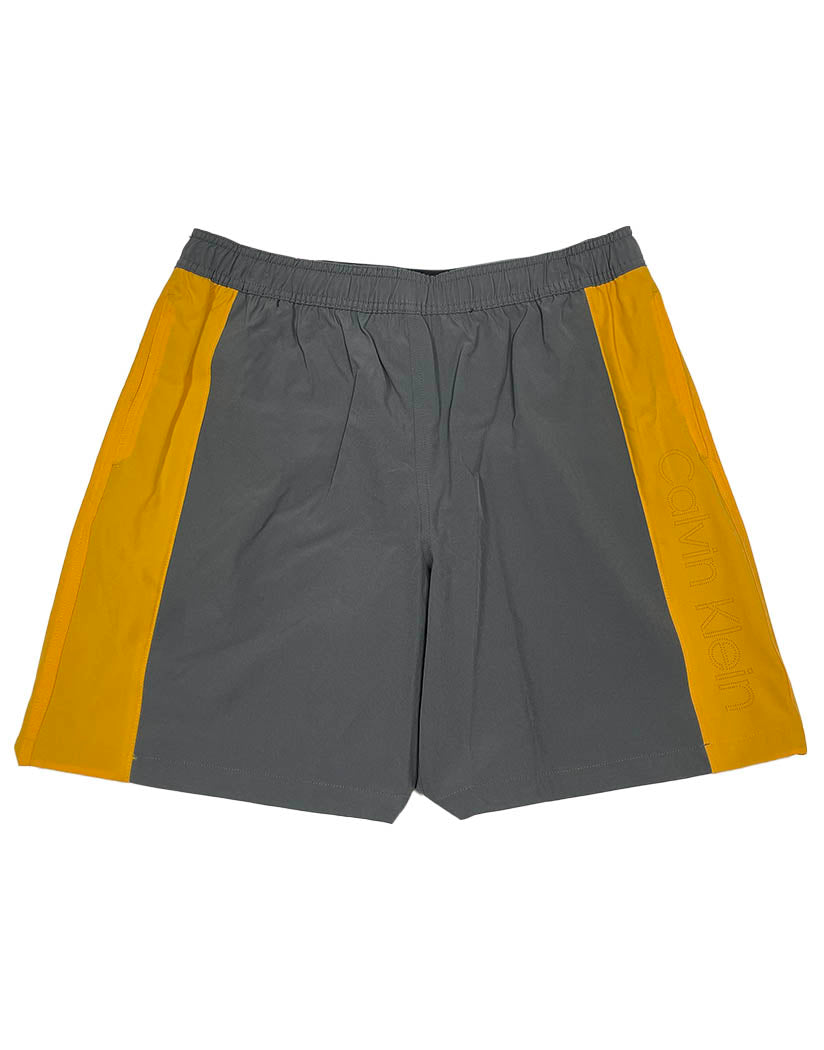 Calvin Klein Gold Hybrid Stretch Volley Color Block 7" Swim Shorts